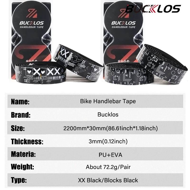 OEM/ODM BUCKLOS Bicycle Handlebar Tapes Durable Antislip Road Riding Tape Shock Absorption Soft Handle Belts Bar Cycling Tape