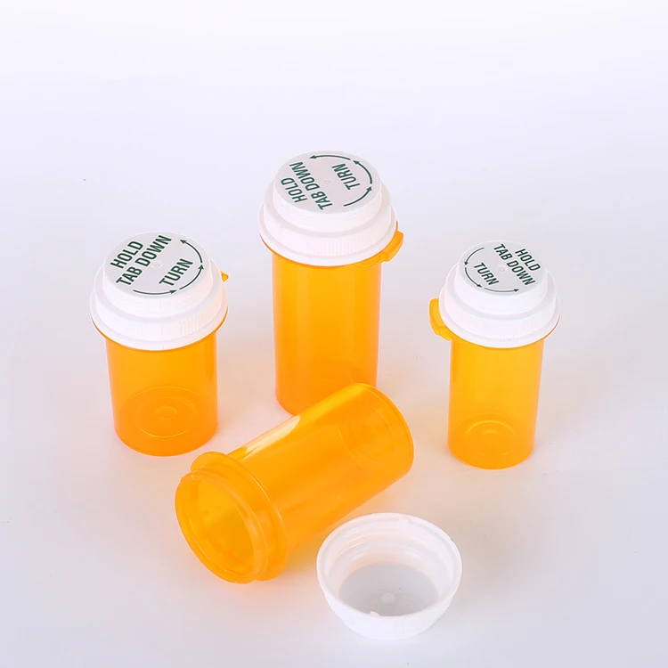 Wholesale Factory Selling 60ML Plastic Reversible Thumb Click Vials Medicine Vials Bottles