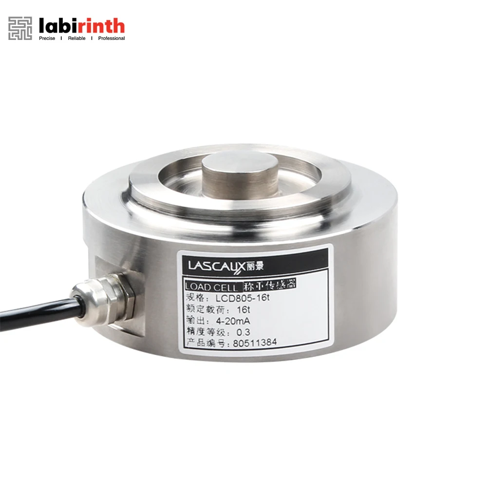 LCD805 1t-16t Weighing level control weighing sensor low profile disk load cells for Hydraulic Press silotank Within 16ton
