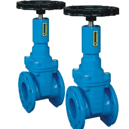 SUFA Brand DN300 Manual Flange End EKB Resilient-seated Gate Valve With Signal GGG50 Water Valve