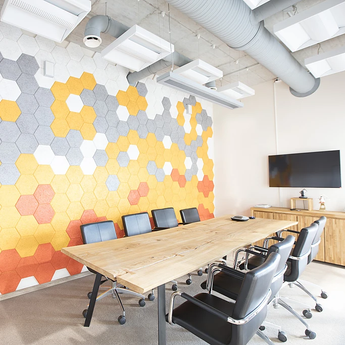 Recording Studio Background Wall Wood Wool Acoustic Panel For Conference Room