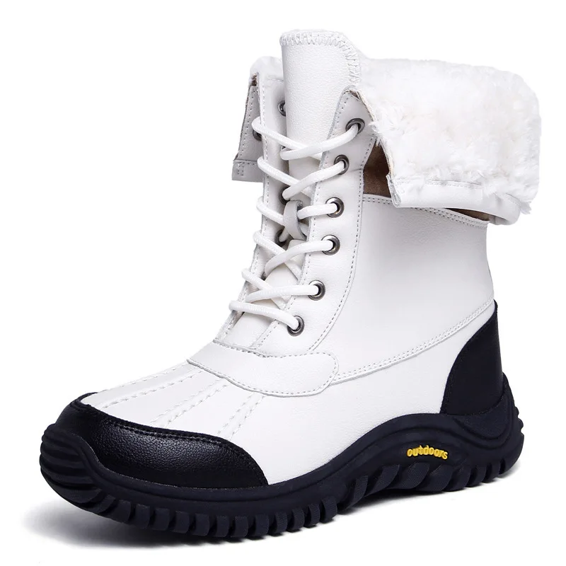 High-top outdoor snow boots ladies plus velvet thick warmth large size waterproof casual sports shoes