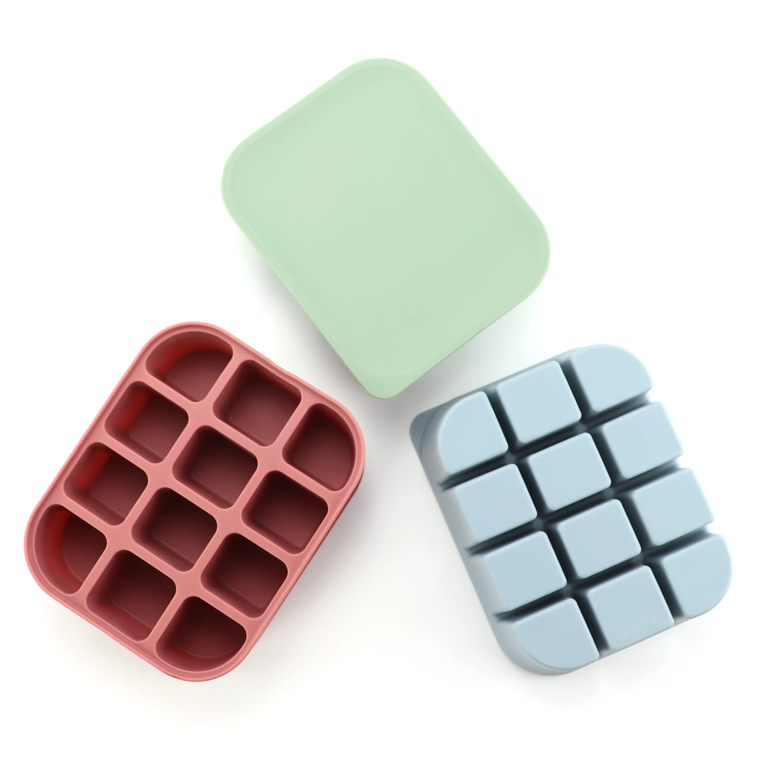 Freezer Staroages Silicone Ice Tray Container Leak Resistant with Lids for Baby, Toddler Food Fruit Vegetable Purees