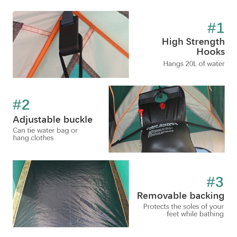 Portable Pop-Up Privacy Shower Tent with Oxford Fabric for Outdoor Camping Bathroom Toilet Changing Dressing Room Shelters
