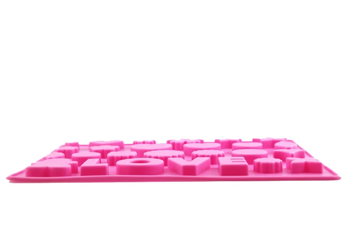 26 cavity Love letter Silicone Chocolate molds Heat Resistant Food grade Silicone Cake mould 3d for molding makers