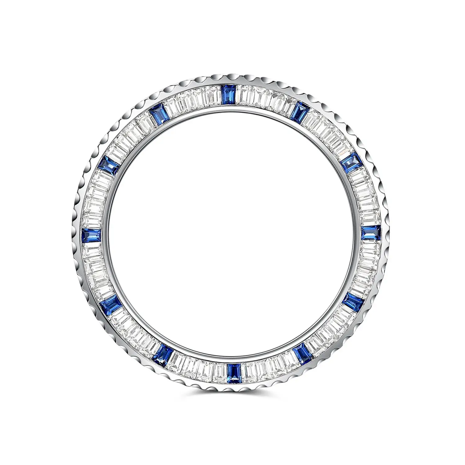 Stainless steel gem modified bezel 18k gold custom bezel suitable for original watch