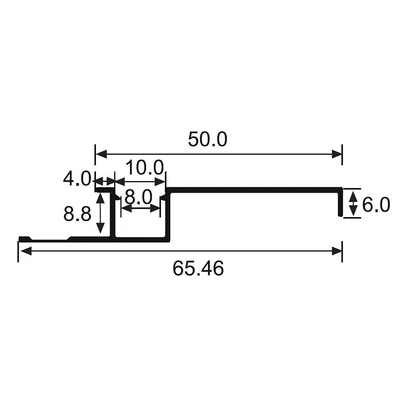 Factory direct Free sample offer extrusion skirting board 60 mm with Covering to wall molding