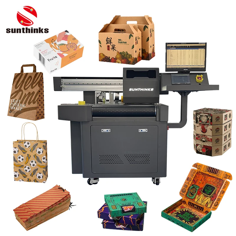 Sunthinks A3 Mini Corrugated Paper Boxes Paper Bags Printer Digital Single Pass Printing Machine