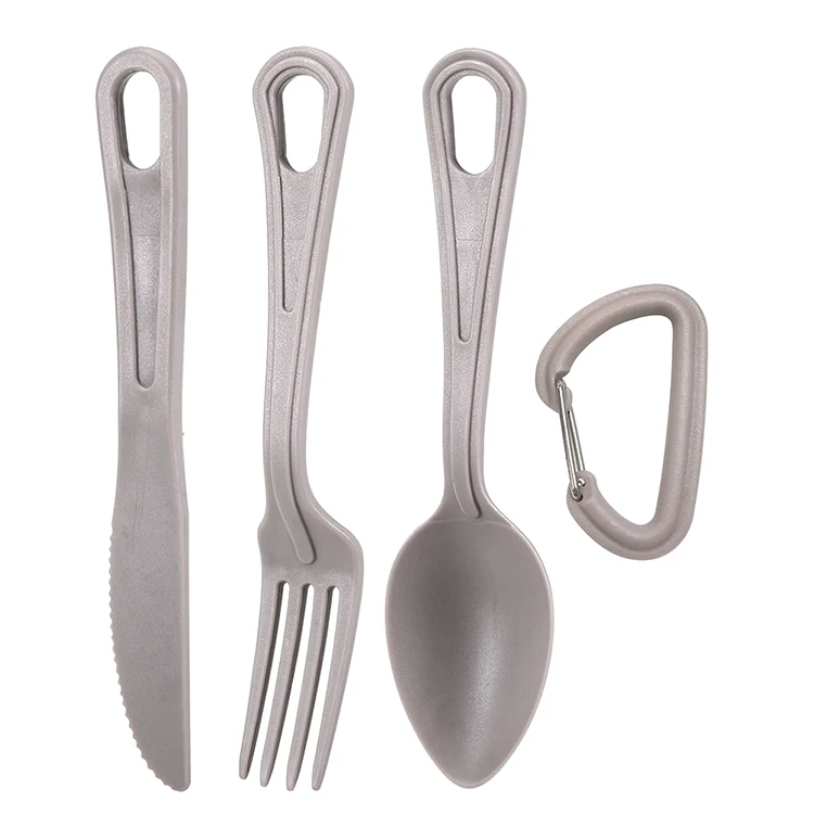 High grade travel camping picnic spoon fork knife outdoor cutlery set