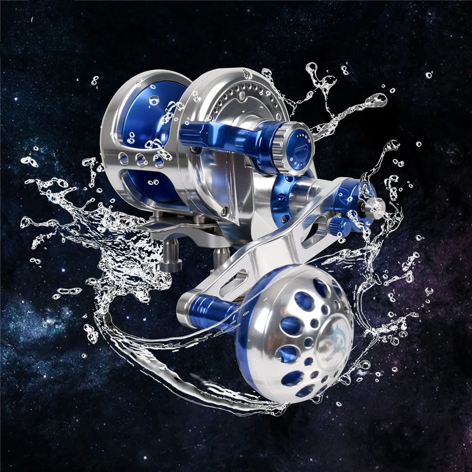 Trolling Reel Jigging Reel Aluminum CNC Machined Max Drag Sea Fishing Reel