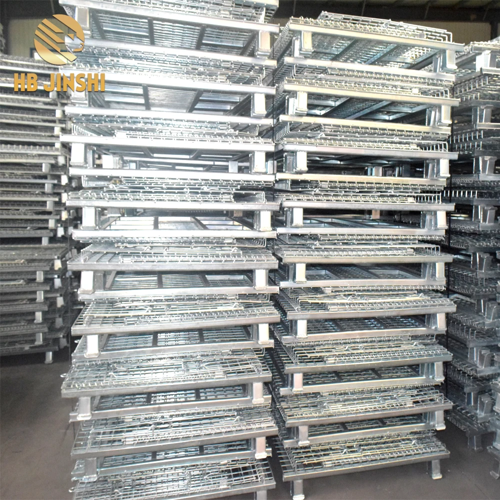 1200x1000x890mm Steel Pallet Box Metal Mesh Container Lockable Storage Roll Wire Mesh Cage