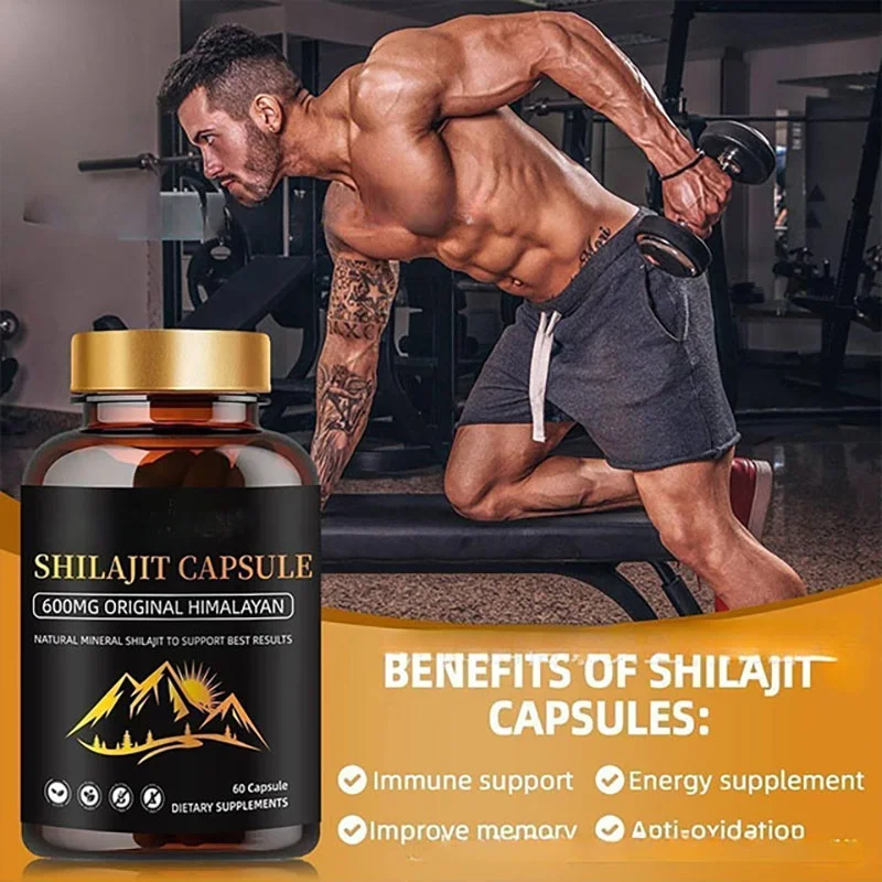 Pure Himalayan Shilajit Capsules Shilajit Resin Tablet Capsules Healthcare Supplement With Powerful Nutrients Boosting Energy