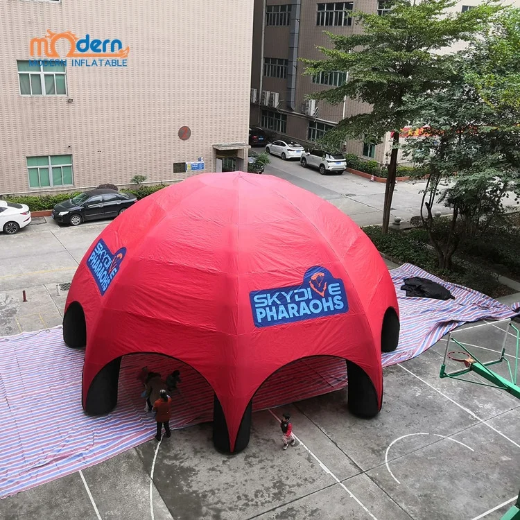 Customized 8 Legs Red Color Inflatable Spider Dome Tent for Exhibition