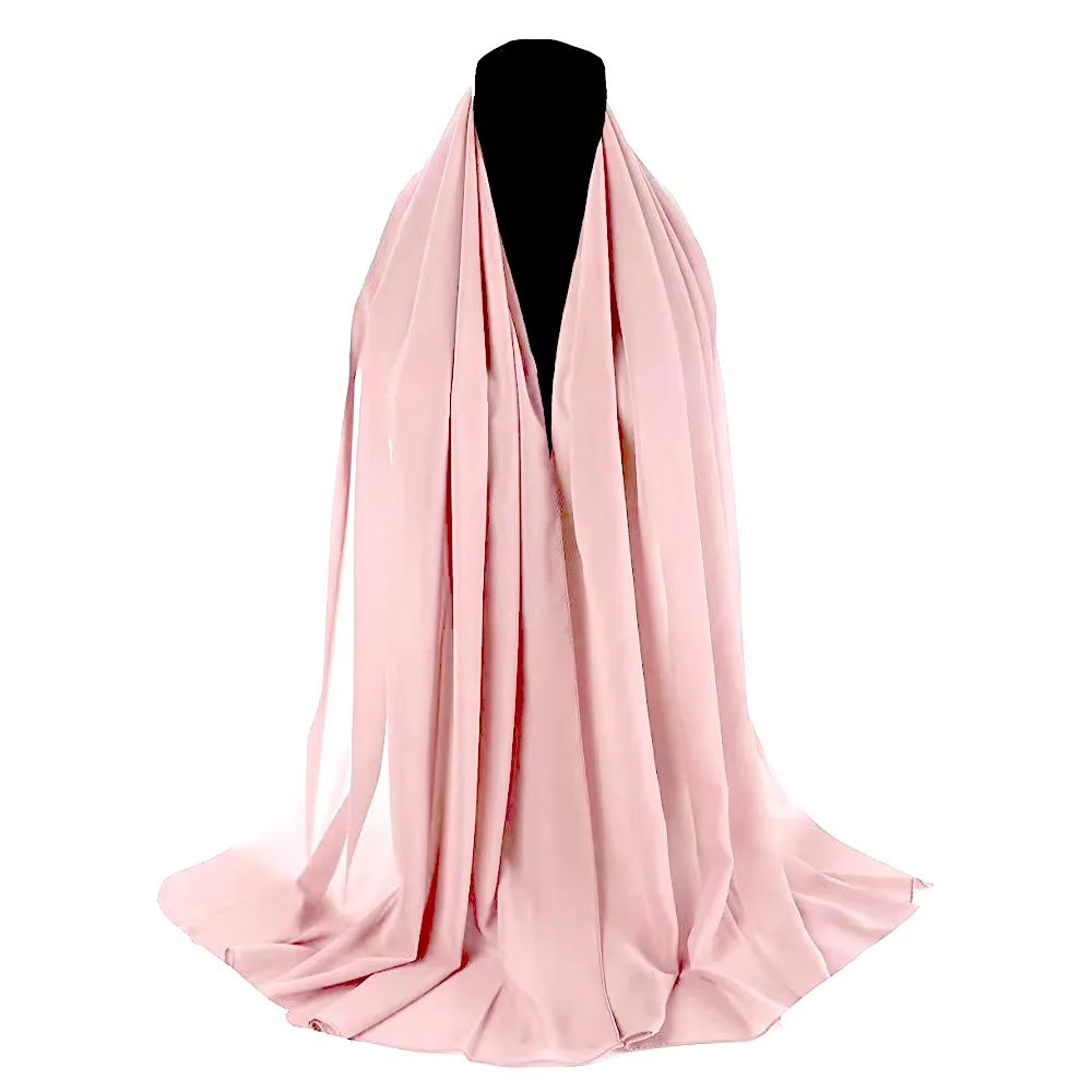 Hot Selling Cheap Price Factory Wholesale Arab Dubai Muslim Chiffon Scarf Hijab Women Malaysia Head Wrap Plain Scarf Hijab