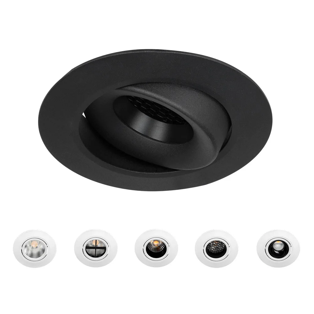 8w Anti glare health home lighting cob led downlight