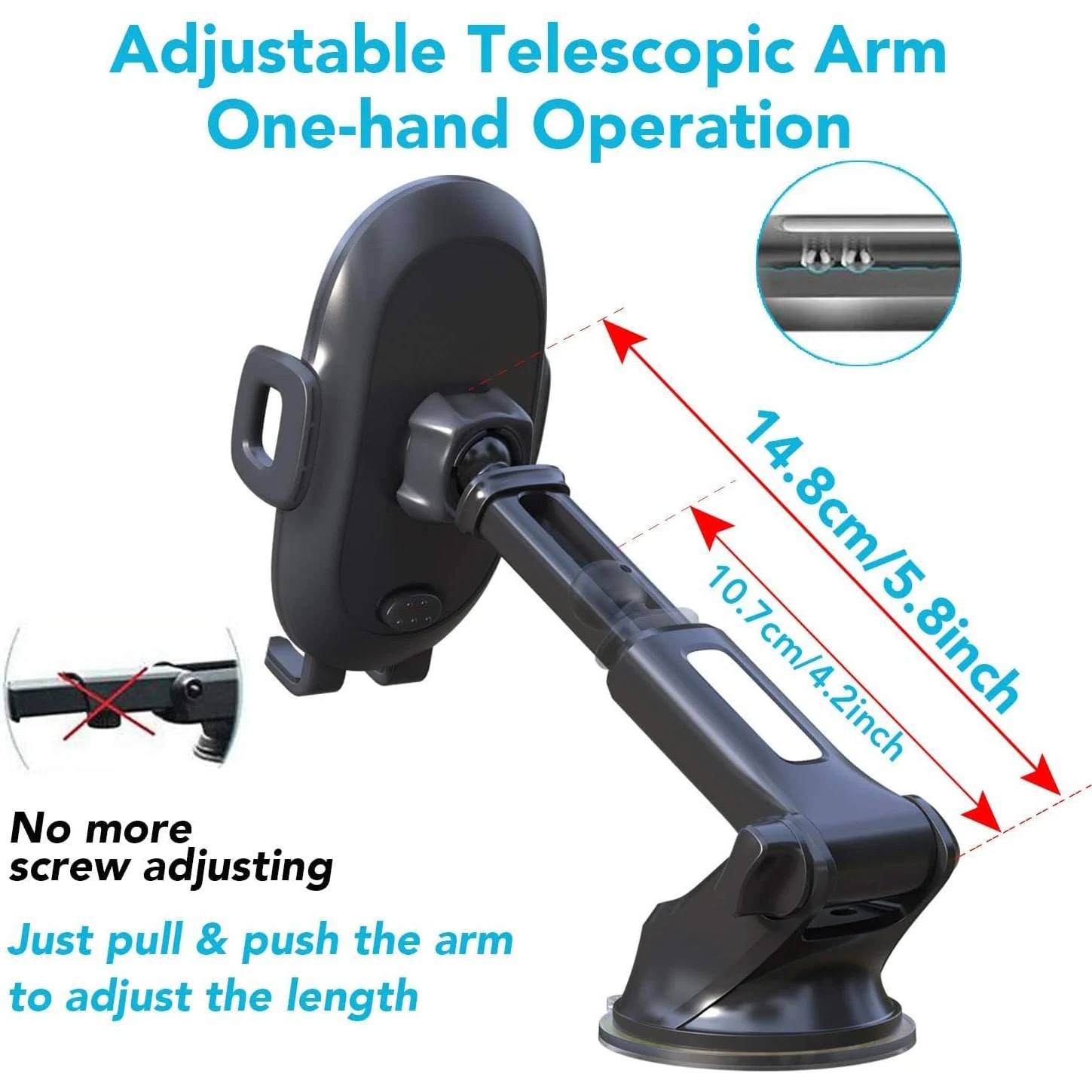 Car Phone Holder Dashboard Windscreen Sturdy Suction Cup Phone Mount 360 Degrees Freely Rotation Stable Strong Suction Car Mount