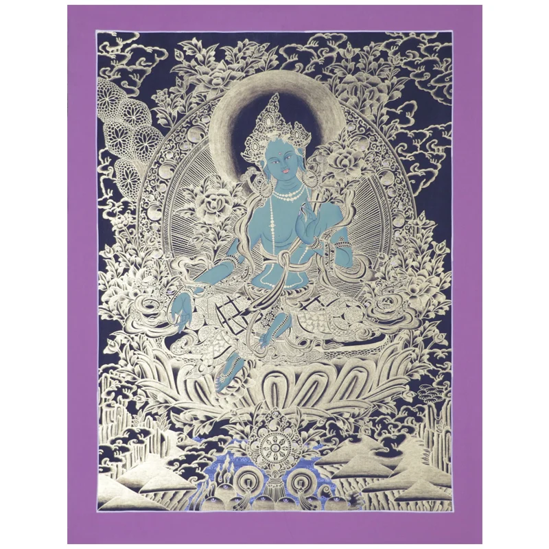 
The Tibetan Buddha pattern gold stamping Thangka 