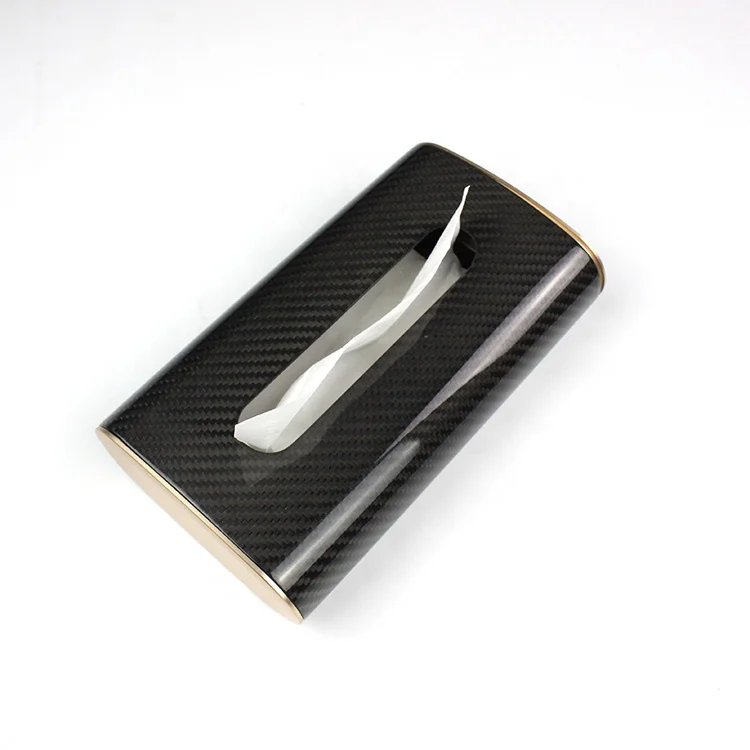 Light weight 100% full carbon fiber tissue box custom car accessory luxury tissue case with factory price