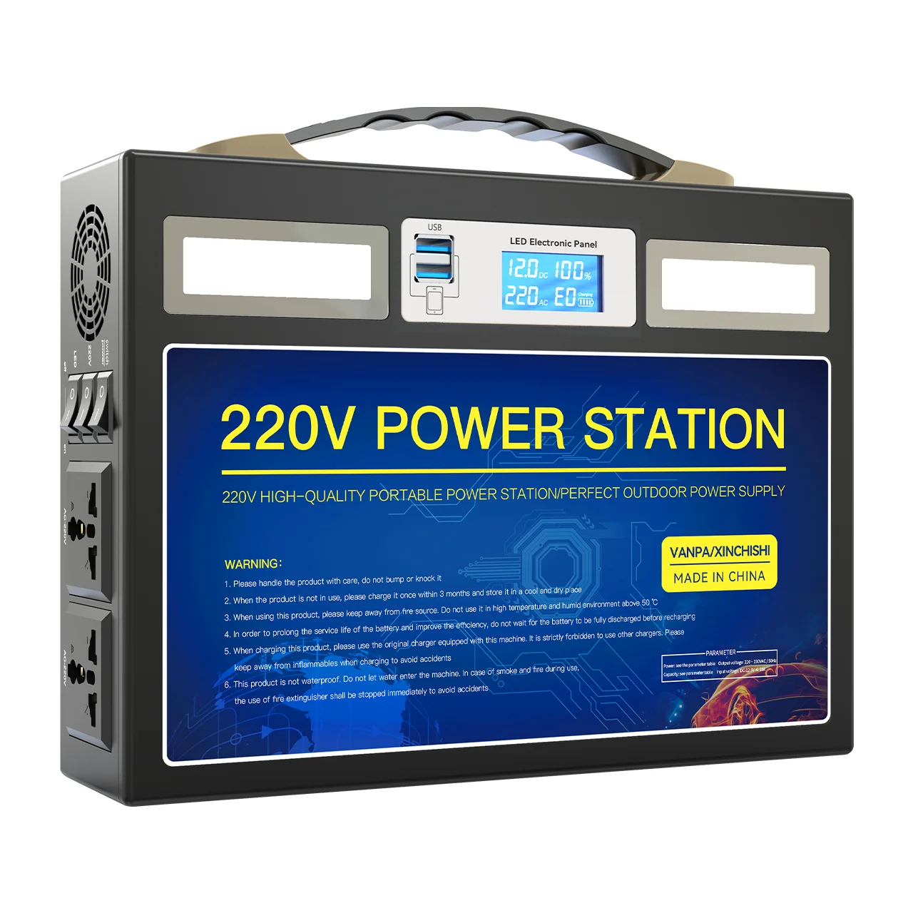 Top Quality Lazada 200W 6000mah Short Circuit Protection Small Size Smart Portable Power Station 1000W