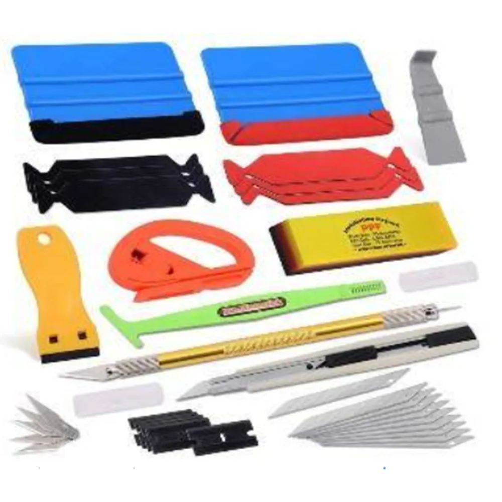 Best selling 14 pcs Car Color Change Window tinting tools squeegee vinyl Wrap Cleaning Tool vinyl squeegee kit
