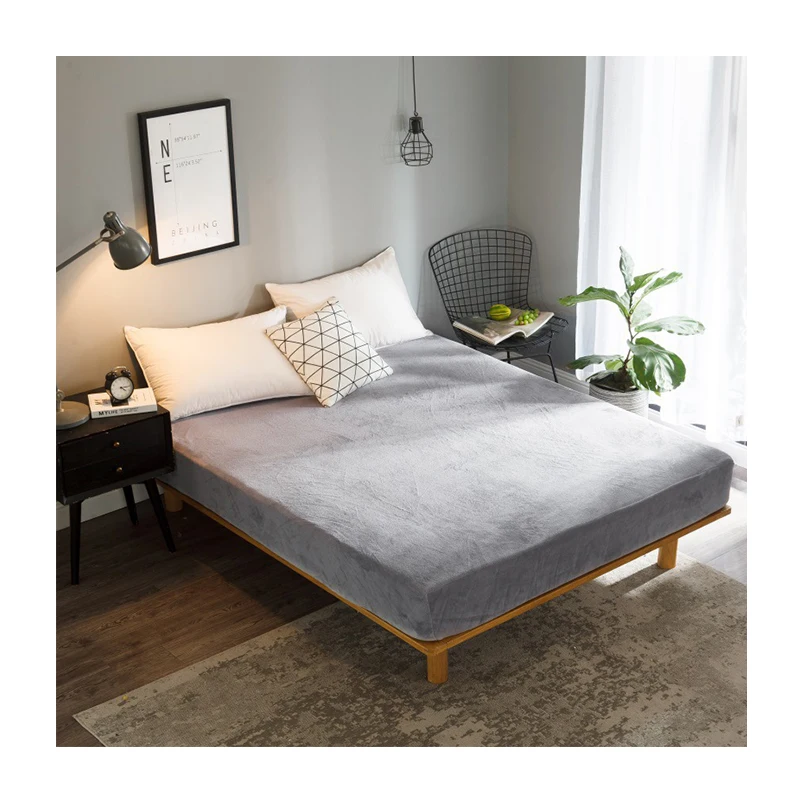 Hypoallergenic Brushed Pongee Ultrasonic Quilted bed Cover Waterproof Mattress Protector