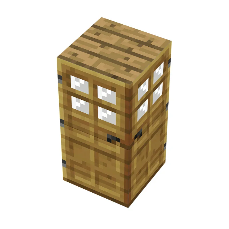 My World Magnetic building blocks Series Building Block Toy Accessories Birch/Dark Oak/Iron gate Toy bricks parts for 3D game