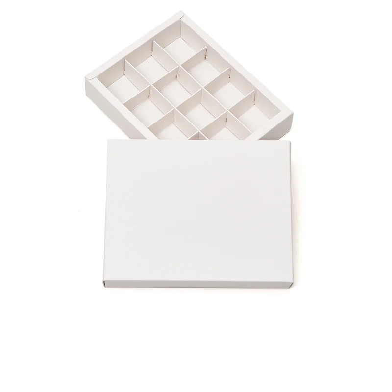 handmade paper white packaging 6-9-12-16pcs insert chocolate box