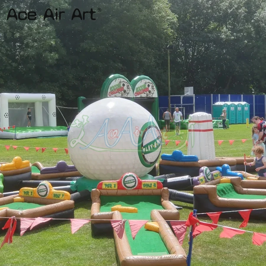 High-Quality Portable Inflatable Golf Field | Mini PVC Golf Course Toy for Parties & Events for Sale