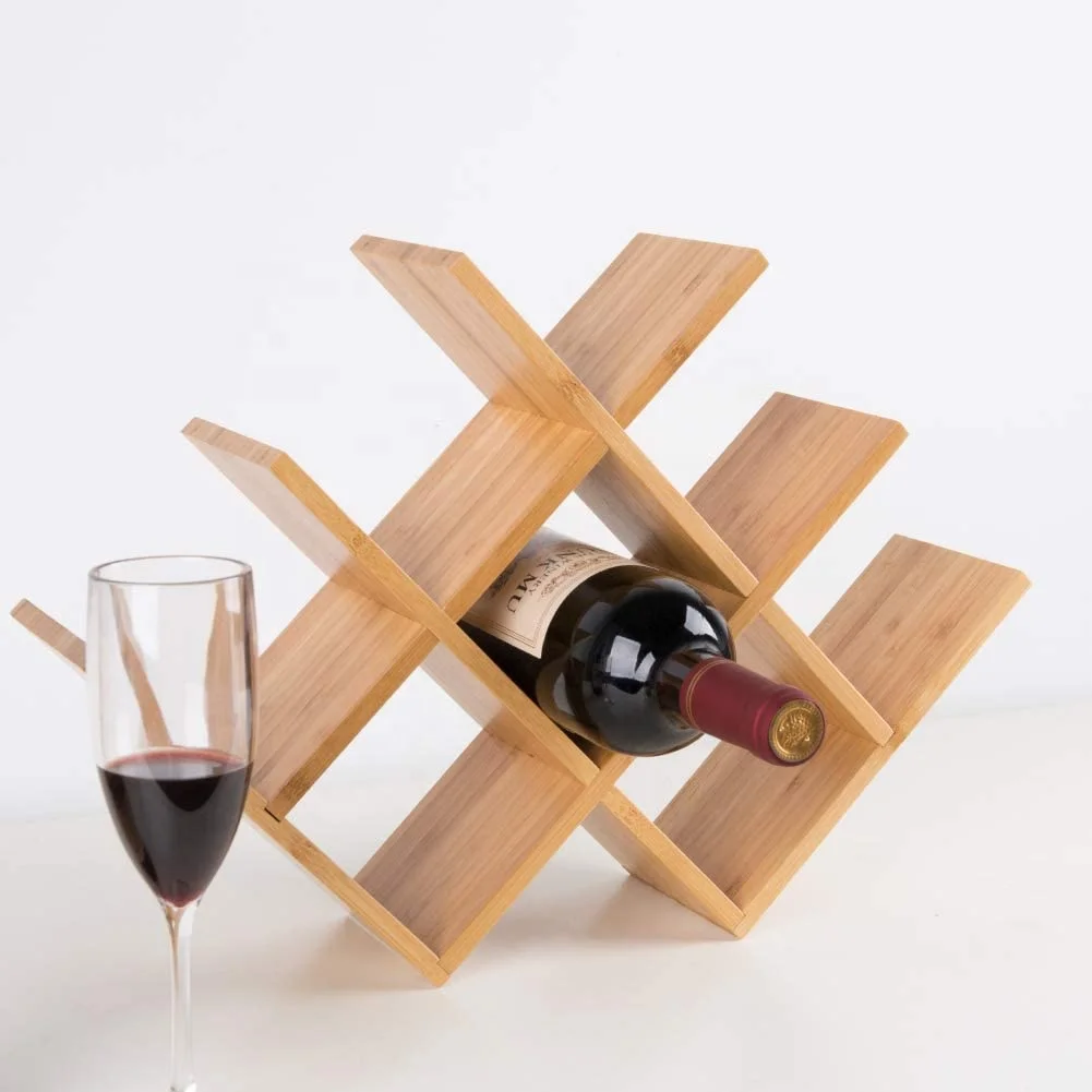 Custom Wooden Wine Rack Wooden Shelf Wooden Wine Bottle Rack