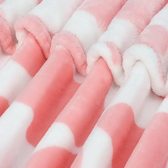 Custom Cow Print Flannel Blanket Soft Plush Comfortable for Adults and Kids for Sofa or Christmas Holiday