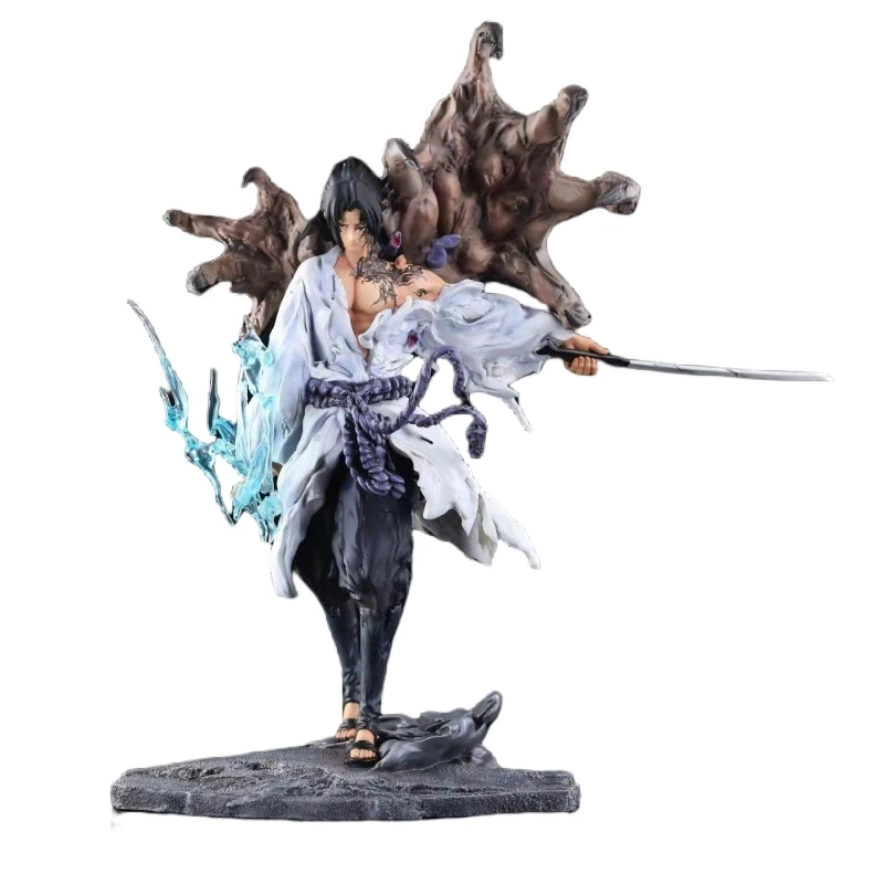 Narutoed Figure Iron Curtain Kakashi Iron Curtain Itachi with Earth Iron Curtain Sasuke Battle Special Effects Anime Handicraft