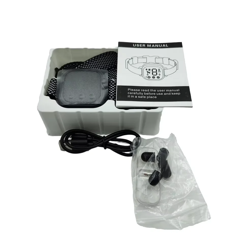 best selling beep sound sensor vibration shock anti barking e collar training with touch screen operation