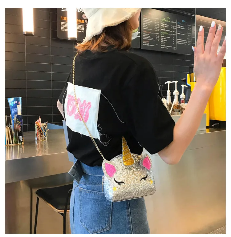 2025 Latest Colorful Rainbow Kids Girl Fashion Cross Body Handbags Toddler Girl Purses