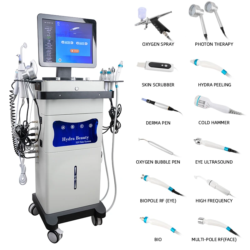 13 in1 Skin Tightening Aesthetic Medicine Hydrodermabrasion Facial Machine Aqua peel machine