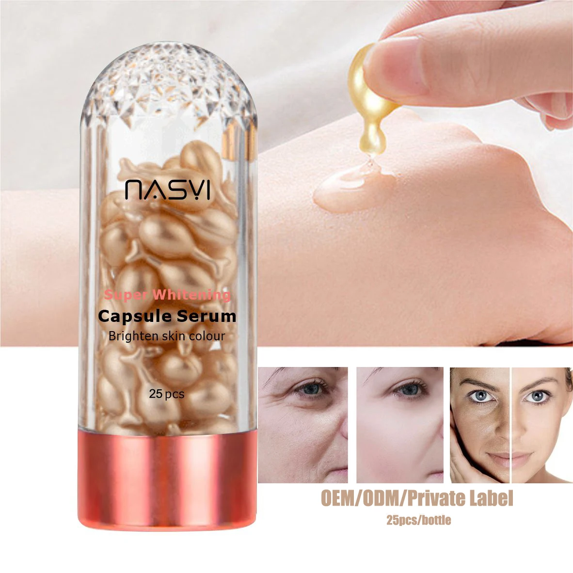 NASYI Private Label Skin Care Serum Capsules Retinol Facial Brightening Serum Night Serum Capsules