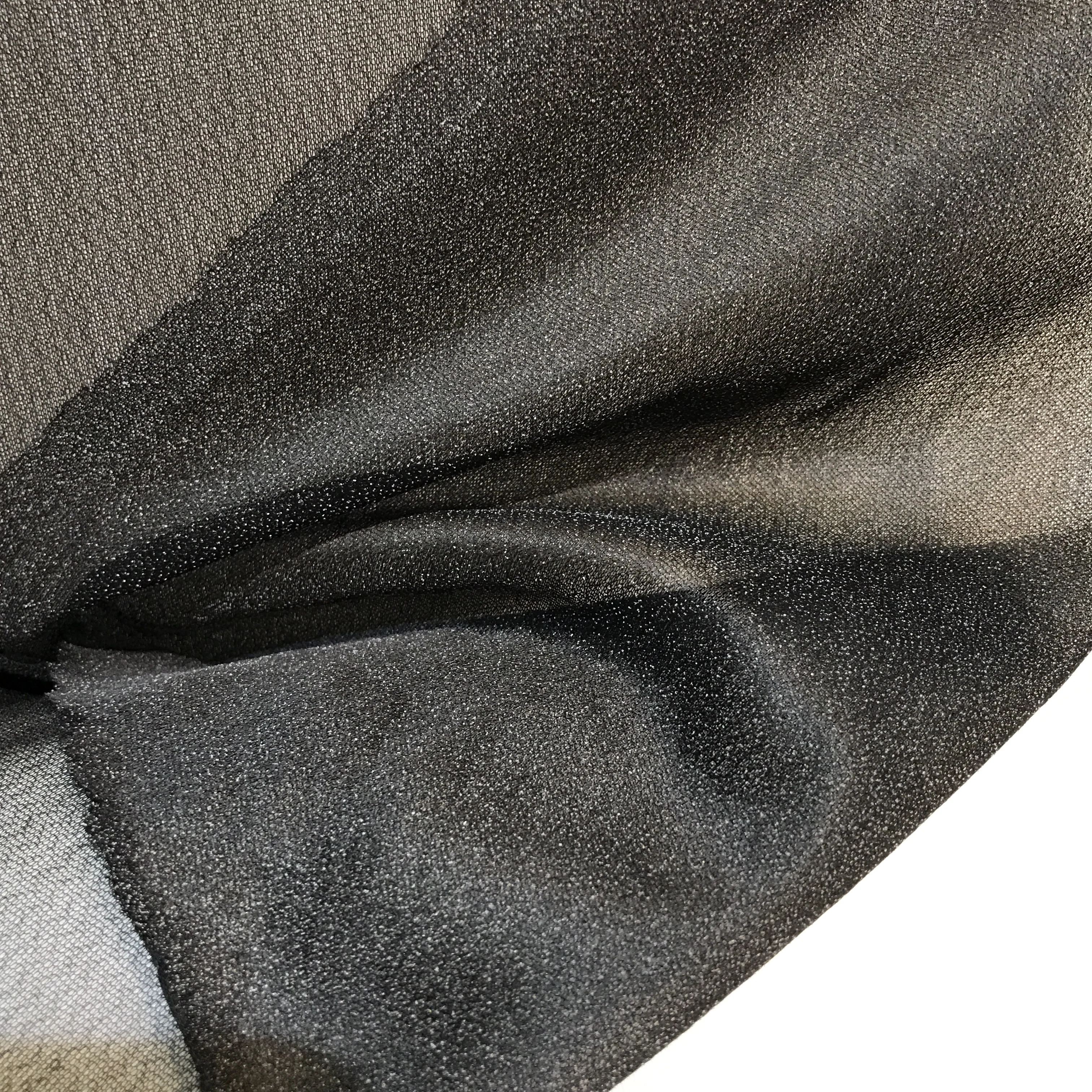 Circular elastic fusible knitted interlining fabric for garment backing