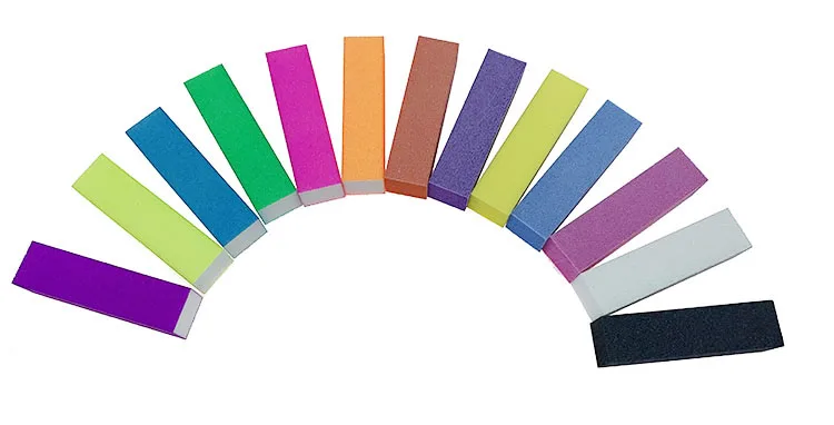 Factory price colorful sponge pink nail buffer file and nail buffer block with private label