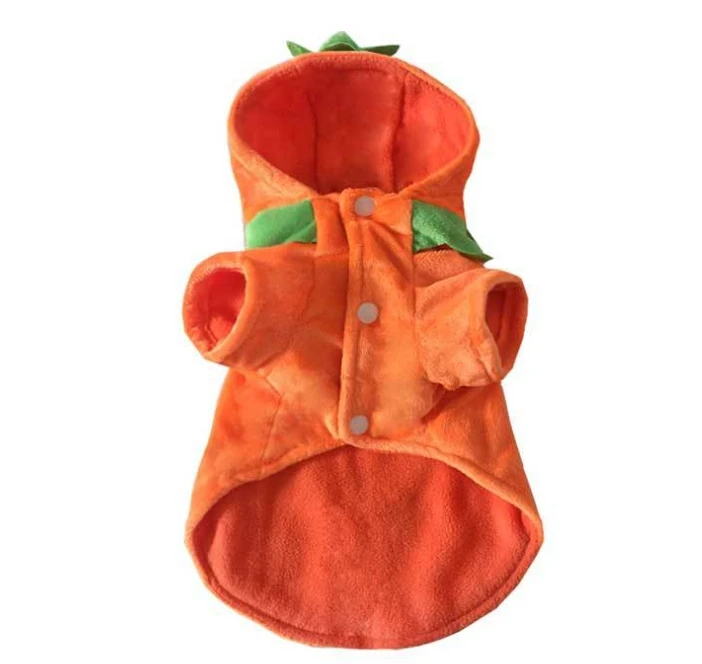 2024 new design pets Halloween pumpkin clothes funny costume pumpkin transformation costume small dog clothing wholesale