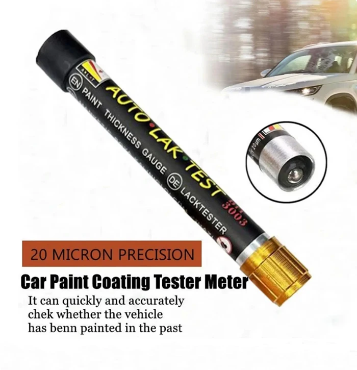 Car Paint Thickness Tester Pen With Magnetic Tip Scale Indicator Portable Car Paint Coating Tester Meter Coat Crash Check Test