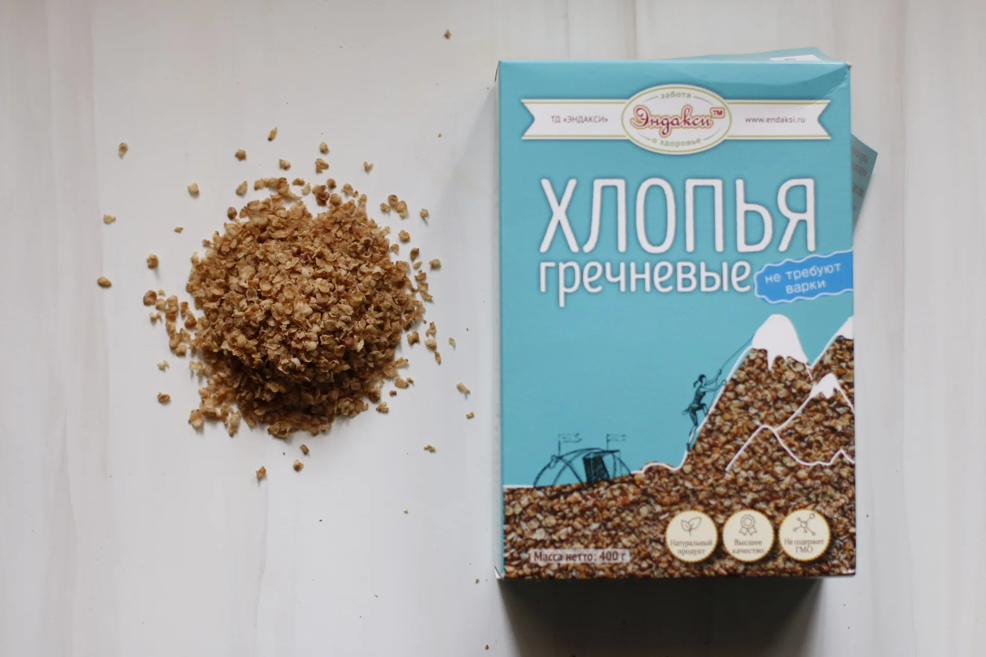 
Buckwheat flakes for breakfast 