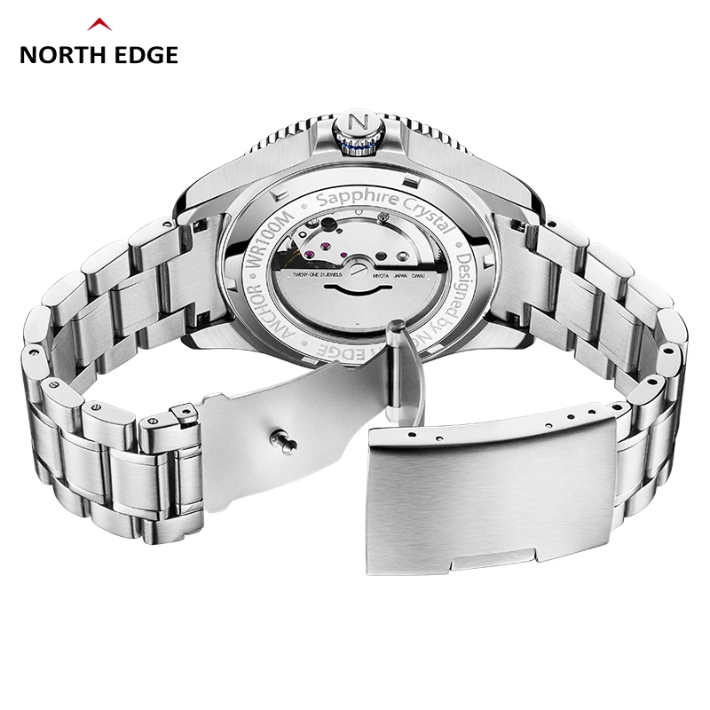 New North Edge ANCHOR Smartwatch 316L Stainless Steel Case 100m Waterproof Daily Waterproof Swim Sports Smart Watch For Men