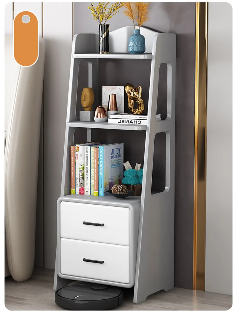 Small Trapezoidal Living Room Wood with Drawers Storage Cabinets 0005