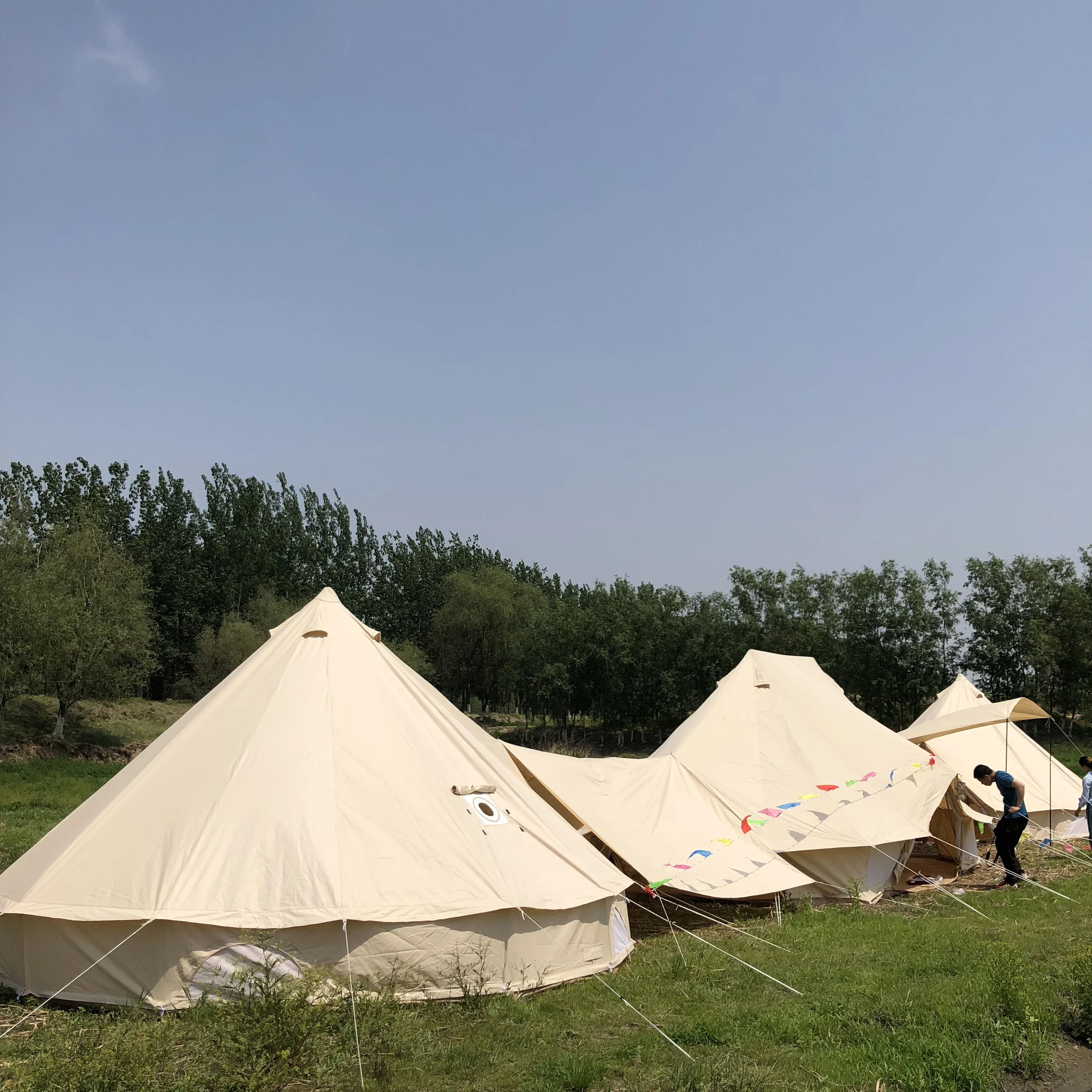 Hot sale safari 6m Luxury Bell tent Emperor tent 6m Emperor Twin Pro Bell Tent