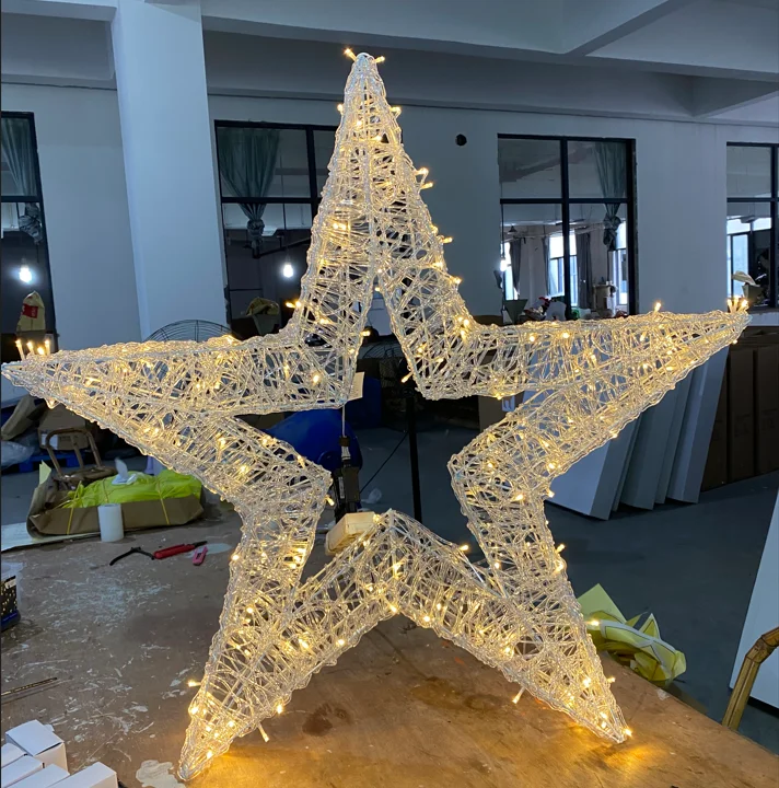 Outdoor Waterproof Garden Street Park Led Christmas Decor Acrylic Brown 3D Polar Snow Bear Motif Silhouette Figure Lights