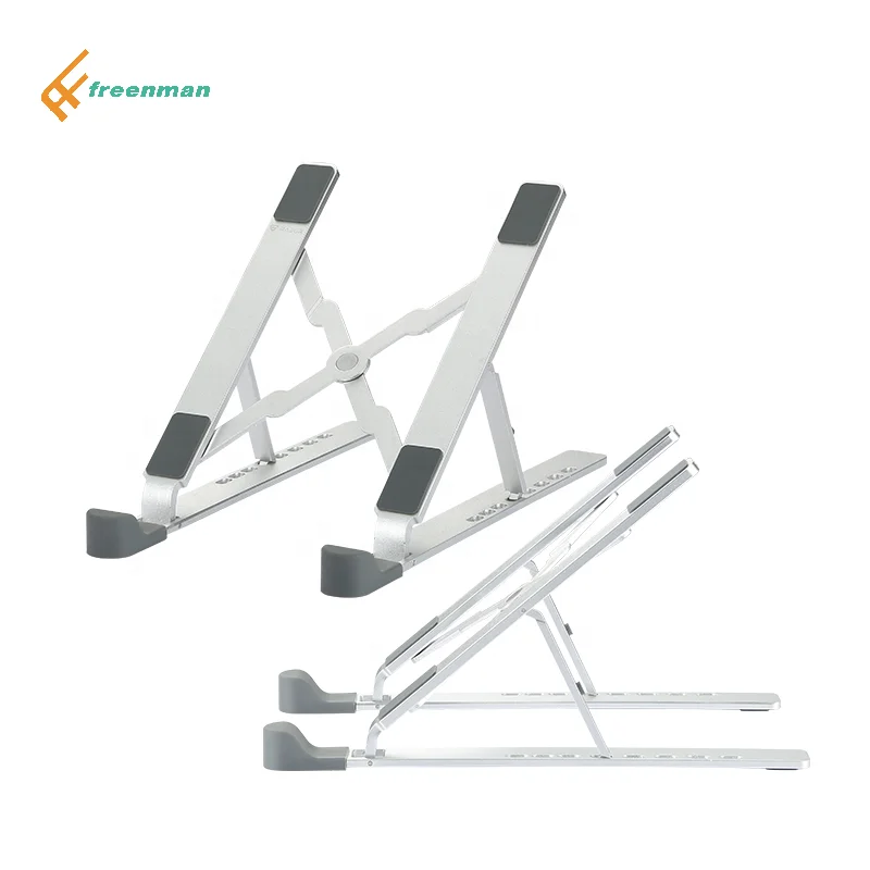 OEM manufacturer Portable aluminum height adjustable desk tablet pc ventilated laptop stand