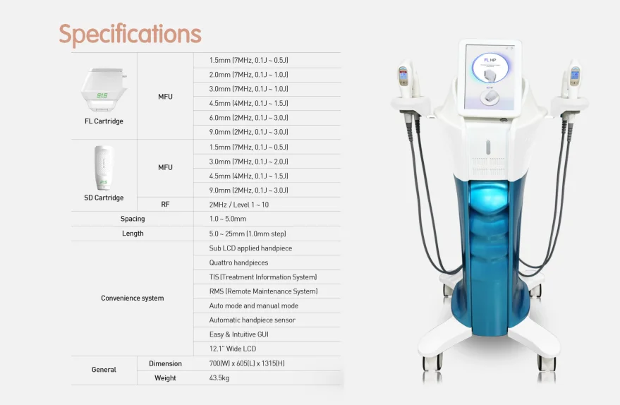 Best Selling 10 Cartridges 4 In 1 Face Body Beauty 7d 4d Wrinkle Removal Equipment