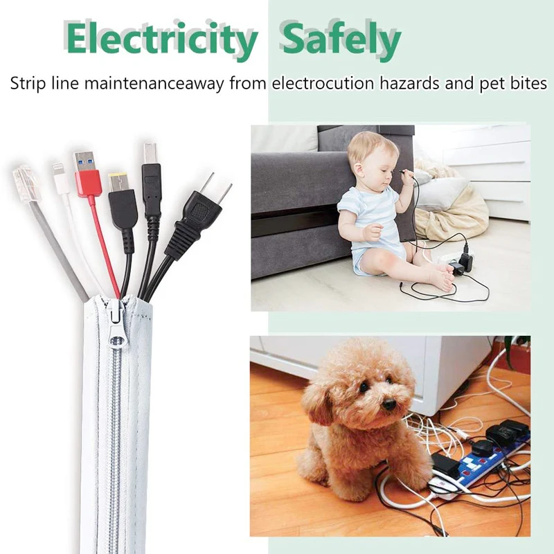 zipper cable sheath white cover