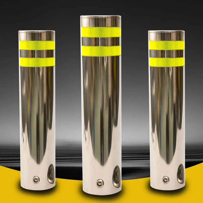 TP Street Bollards Semi Automatic Car Park Bollards Manual Electric Parking Bollards Telescopic