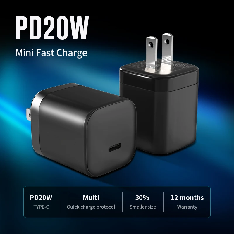 PD Charger 20W PD 3.0 USB C Wall Charger Fast Charger for cell phone iphone11, 12, 13 Huawei Samsung Xiaomi
