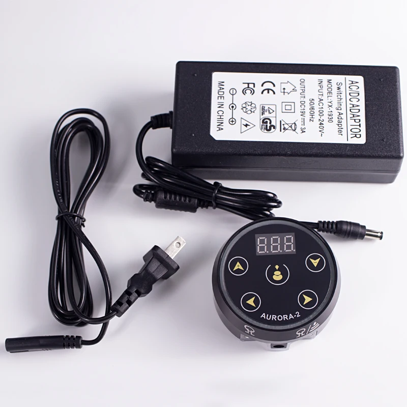 Оптовая продажа, новый модернизированный блок питания с цифровым ЖК-дисплеем и сенсорным экраном Mini Aurora 2 для татуировок, подходит для всех тату-машинок